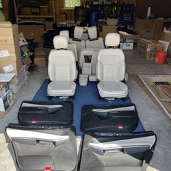 13 - 15 MERCEDES GL550 TAN FULL DESIGNO SEAT SET W/ DOOR PANEL SET.