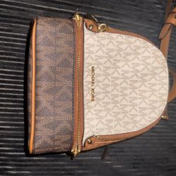 Michael Kors Rhea Mini Color-Block Logo Backpack