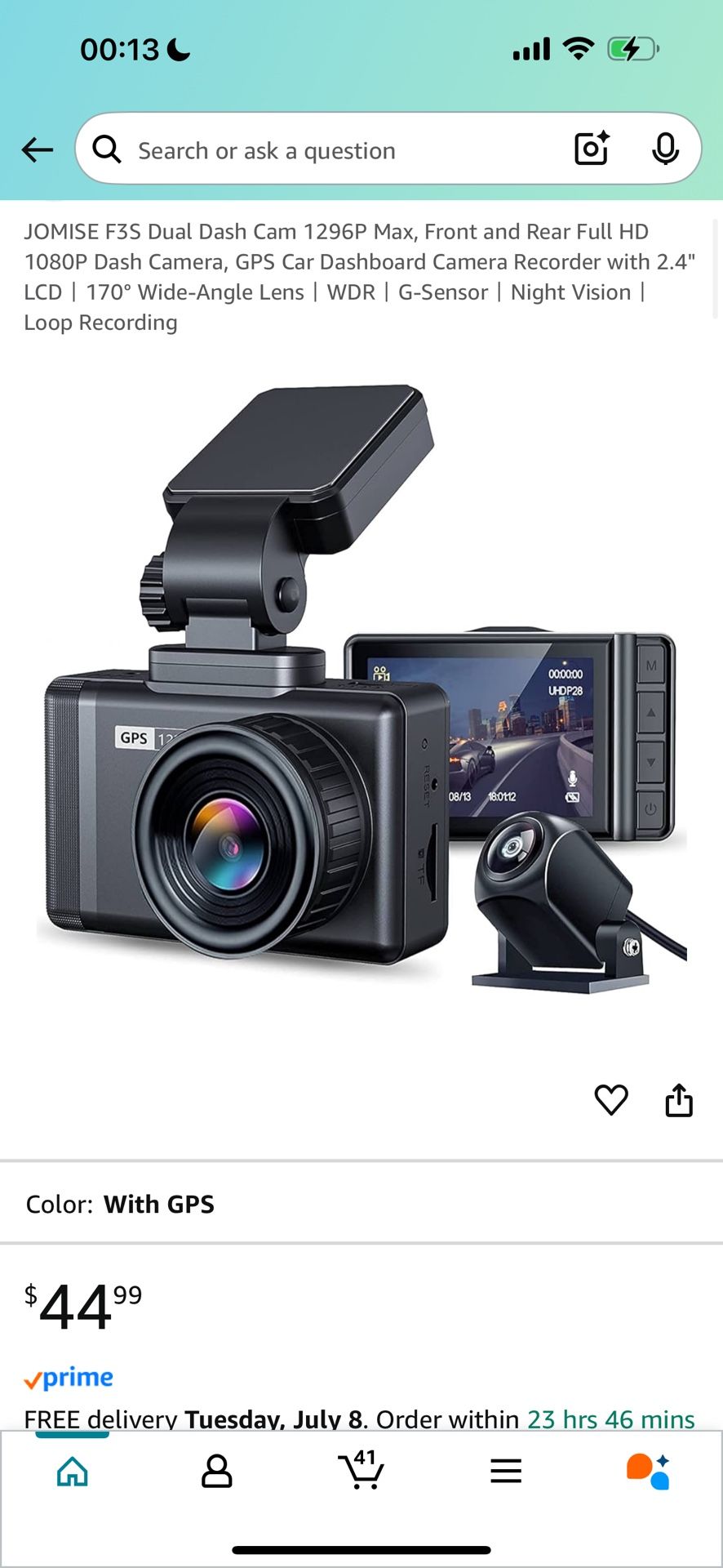 Car Camera Brand New (open Box)