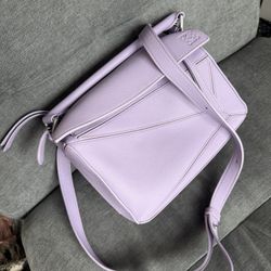 BNWT Purple leather puzzle crossbody bag