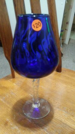 Cobalt blue vase
