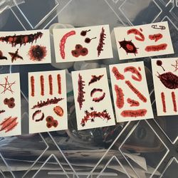 Gory Halloween temporary tattoos