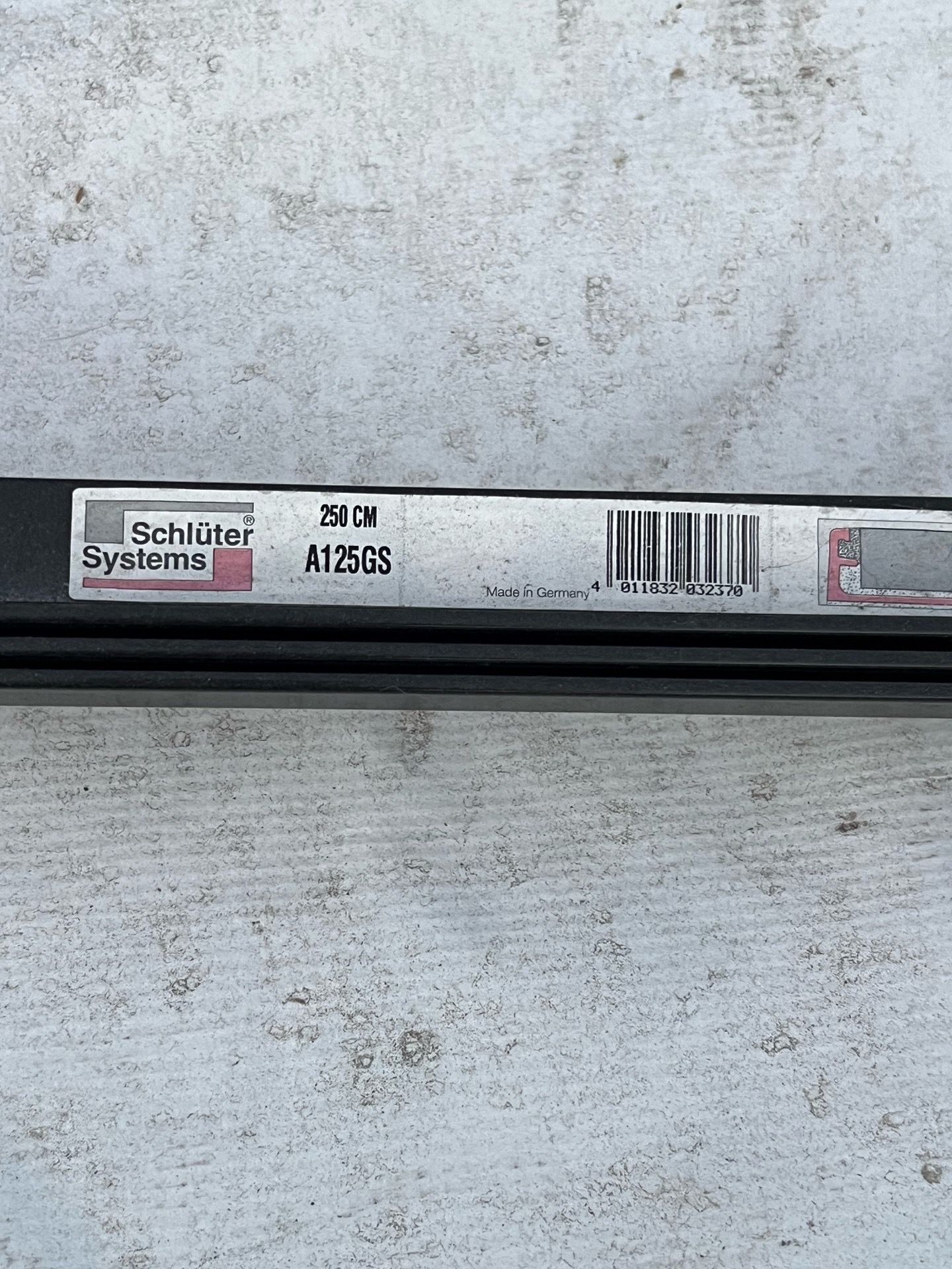 schluter tile trim black 3/8"x96