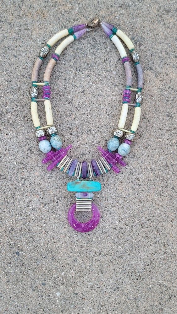 Vtg Handmade Custom Choker Necklace