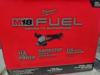 Milwaukee m18 4 1/2" braking grinder paddle switch