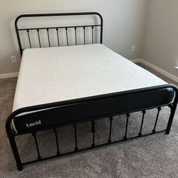 Queen Lucid 8” Memory Foam Bed With Headboard/footboard