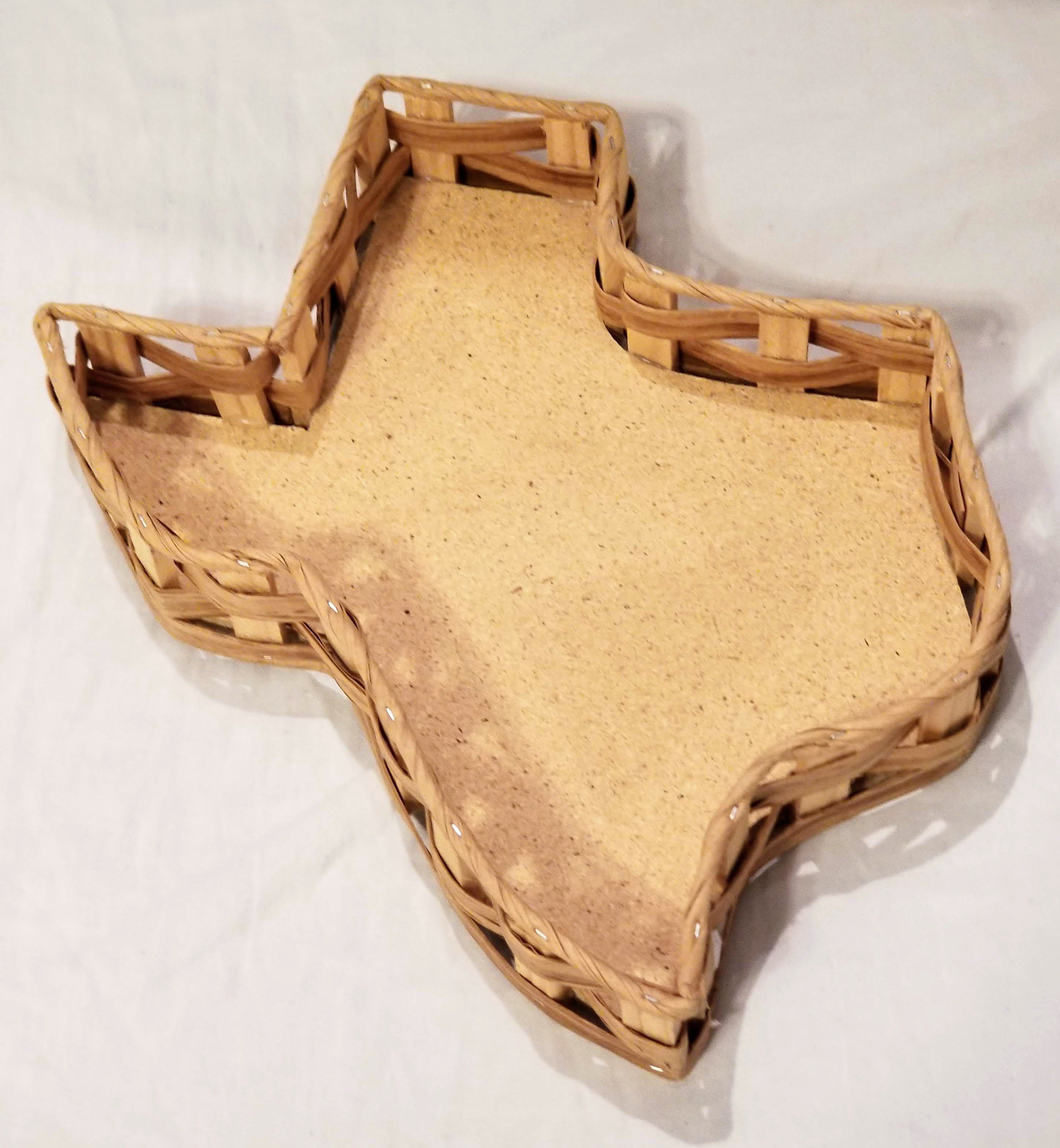 Texas Shaped Wicker Basket