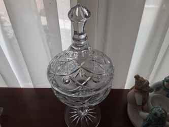 VERY UNIQUE LOOKING VINTAGE Fine Cut Crystal Glass Heavy