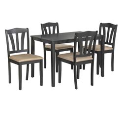 Metropolitan 5-Piece Dining Set, Black