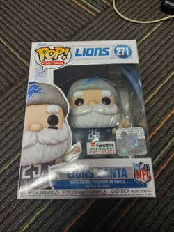 Funko Pop! Lions Santa 2024 #271 Detroit Lions NFL 