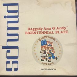 Limited Edition, Raggedy Ann And Andy Bicentennial Plate