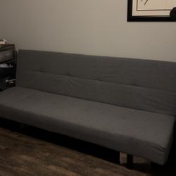 Modern Grey Futon Sofa Bed – Excellent Condition 