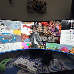 LG 45” UltraGear OLED Curved Gaming Monitor (45GS95QE-B) – 240Hz