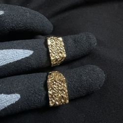 Gold Plated Nugget Rings