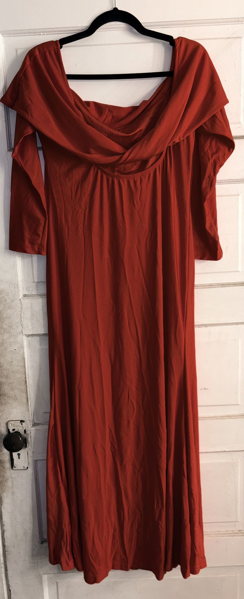 Celure Plus Size Elegant Off Shoulder Fitted Mermaid Dress With Knot Design