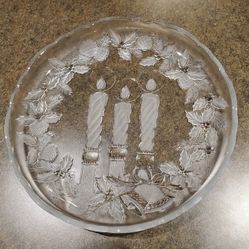 Park Avenue Crystal Christmas Platter (15" in diameter)