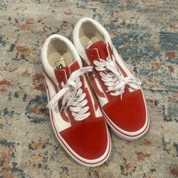 Red Vans Size 10