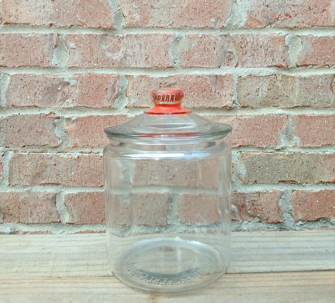 Vintage Tom's Glass Peanut Jar
