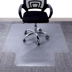 Heavy Duty Chair Mat for High Pile Carpet, 45 x 53 With Lip, Clear