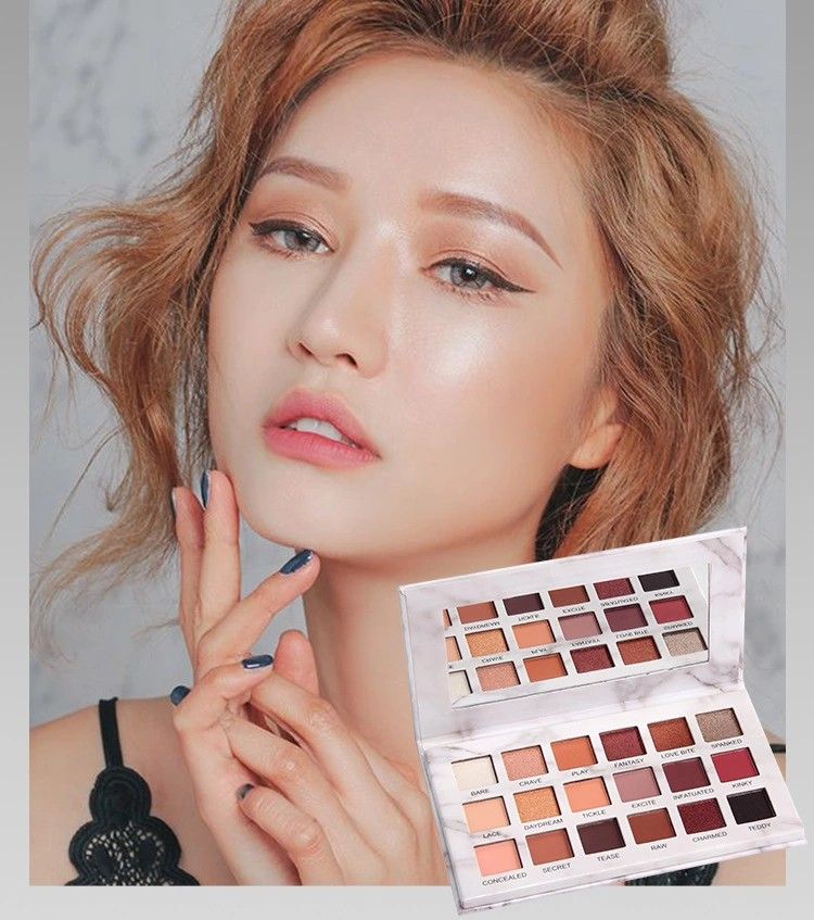 beauty 18 color marble eyeshadow palette. Mayte earth colors