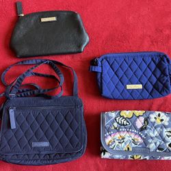 Lot VERA BRADLEY BLUE BLACK CALVIN KLEIN MAKE UP SHOULDER CROSSBODY BAG PURSE ‼️ LIKE NEW ‼️See TONS Of VINTAGE & RARE Items Here 
