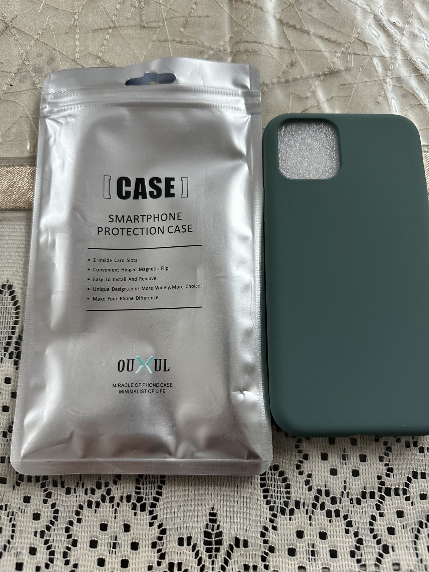 iPhone 11 Pro Case, Liquid Silicone, 5.8 inch, Full Body Slim Soft Microfiber lining (Forest Green)