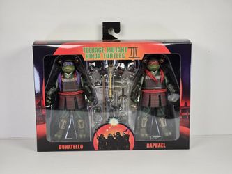 NECA Teenage Mutant Ninja Turtles 3 Movie DONATELLO & RAPHAEL 2 Pack Walmart Exclusive NIB TMNT