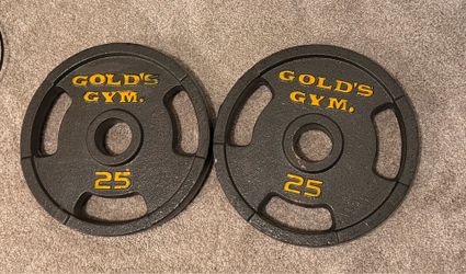 Golds Gym weight plates 25lbs