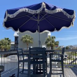 Pier 1 Fringed Patio Umbrella 9 Ft. - New/Unused