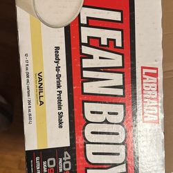 Labrada Lean Body Vanilla & Plant-Based Vanilla Caramel Protein Shakes 12-Packs