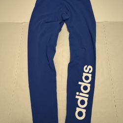 Pre Owned Good Last Photo Mark I have not tried to remove mark Adidas  Leggings  Printed  Royal Blue  White Women  Size Medium