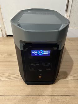 F ECOFLOW Portable Power Station DELTA 2 Max 2048Wh, 2400W LiFePO4 Battery 2400W LFP Solar Generator, Full Charge in 1 Hr, Solar Powered Generator for