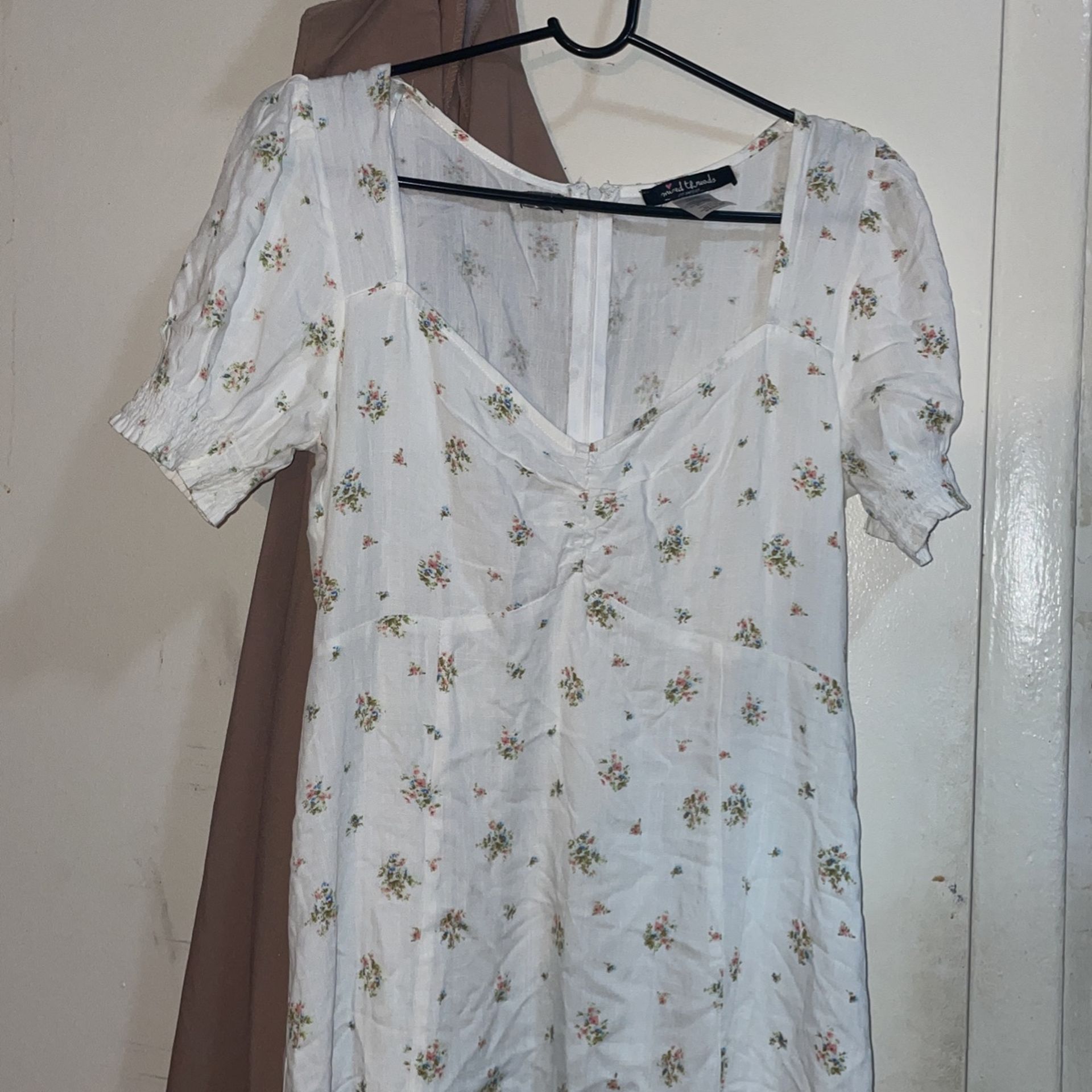 Long White Flowers Dress