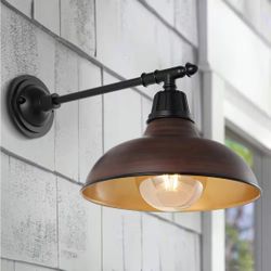 JONATHAN Y JYL7613G Aurora 12.25" 1-Light Farmhouse Industrial Indoor/Outdoor...