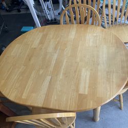 Dining Table With 6 Chairs And Leaf 