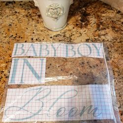 Baby Boy In Bloom Mirror Decal