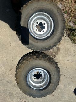 Quad rim and wheels. Rear set. $100
