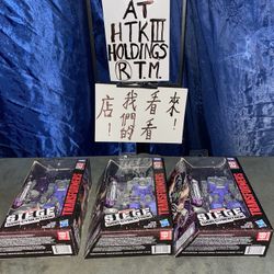 Transformers: Siege Refractor 3 Figure Lot New Sealed .