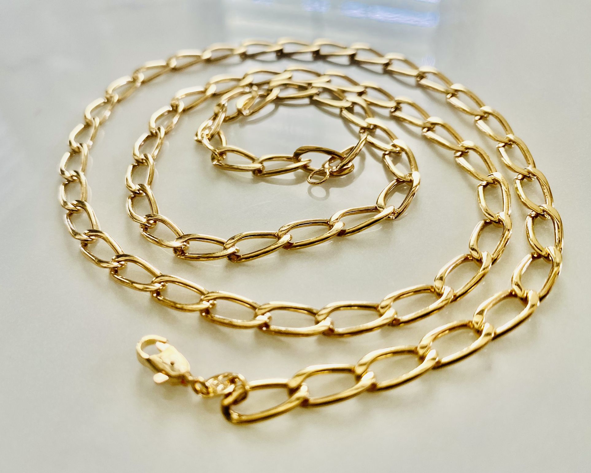 Rommanel-18K Gold Plated Grosmet Chain Necklace
