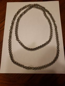 Vintage 1960s Silver Tone Loose Chain Necklace 
