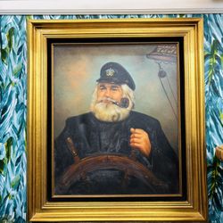 Kim Benson Ship Captain Oil Painting 