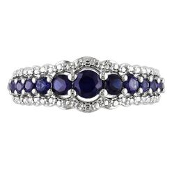 Stella Grace Sterling Silver Blue Sapphire Ring