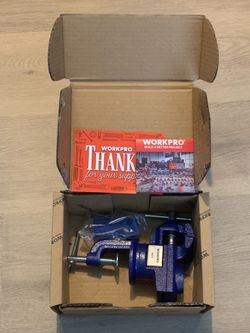 WORKPRO 2.5”  clamp-on vise with 2PC vise jaw pads