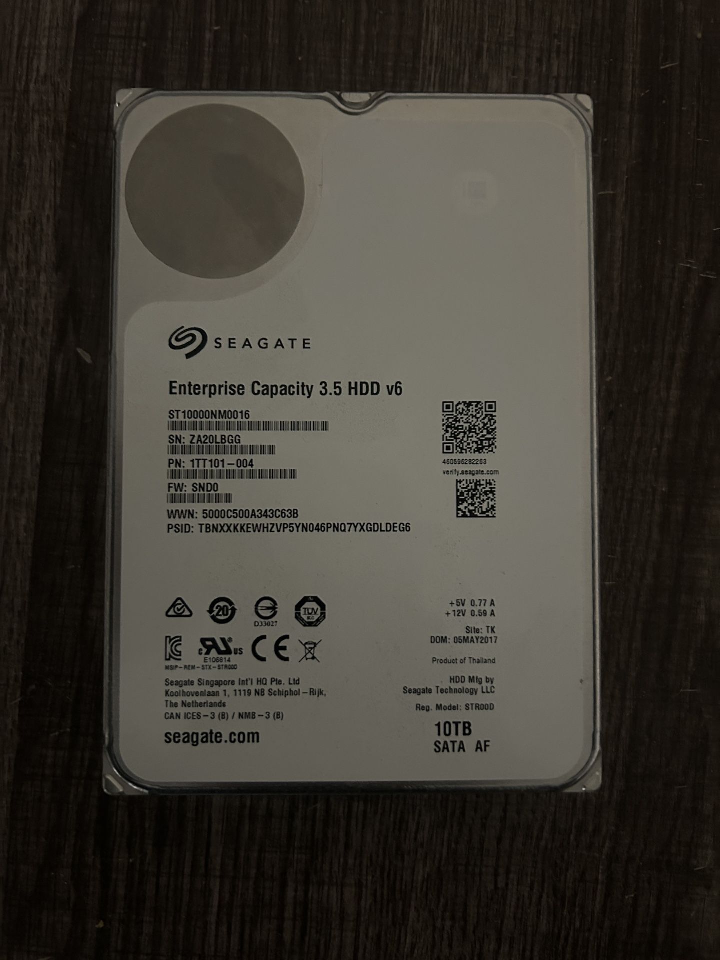 Seagate 10TB HDD