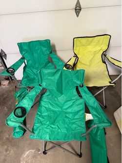 3 Folding Chairs with Bags ALL FOR