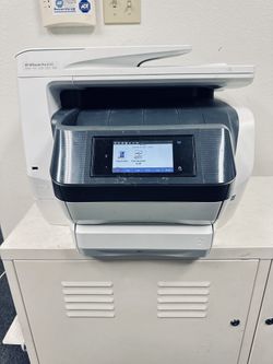 HP OfficeJet Pro 8740 All-in-One Wireless Printer With additional paper tray.