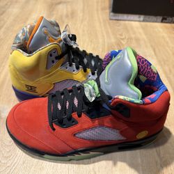 Nike Air Jordan 5 Retro What The BRAND NEW Yellow Red CZ5725-700 Mens Size 9.5