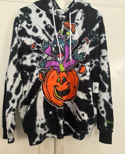 Stitch Halloween Tie-Dye Zip Up Hoodie