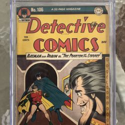 Detective Comics #106 (1945) CGC 4.0 — Bob Kane and Duck Sprang art; Cracked Case 