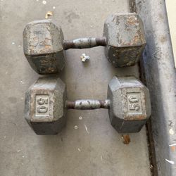 Set Of 50lb Dumbbells 
